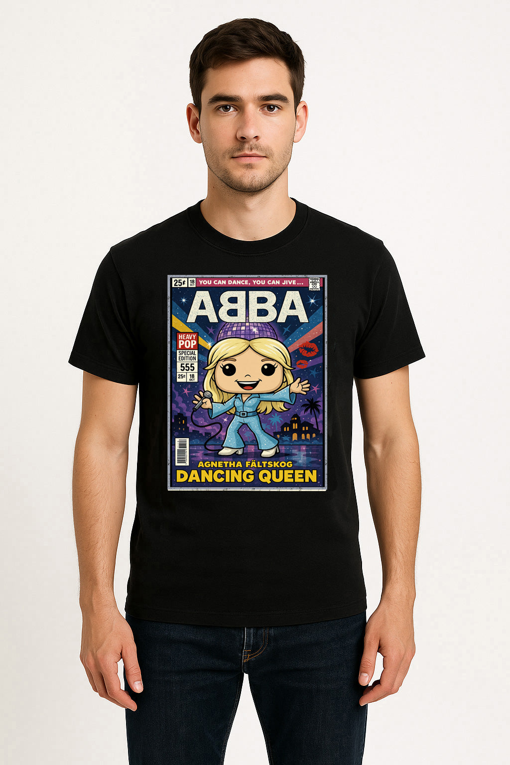 ABBA Dancing Queen Pop Disco Funko Pop Style Unisex T-Shirt