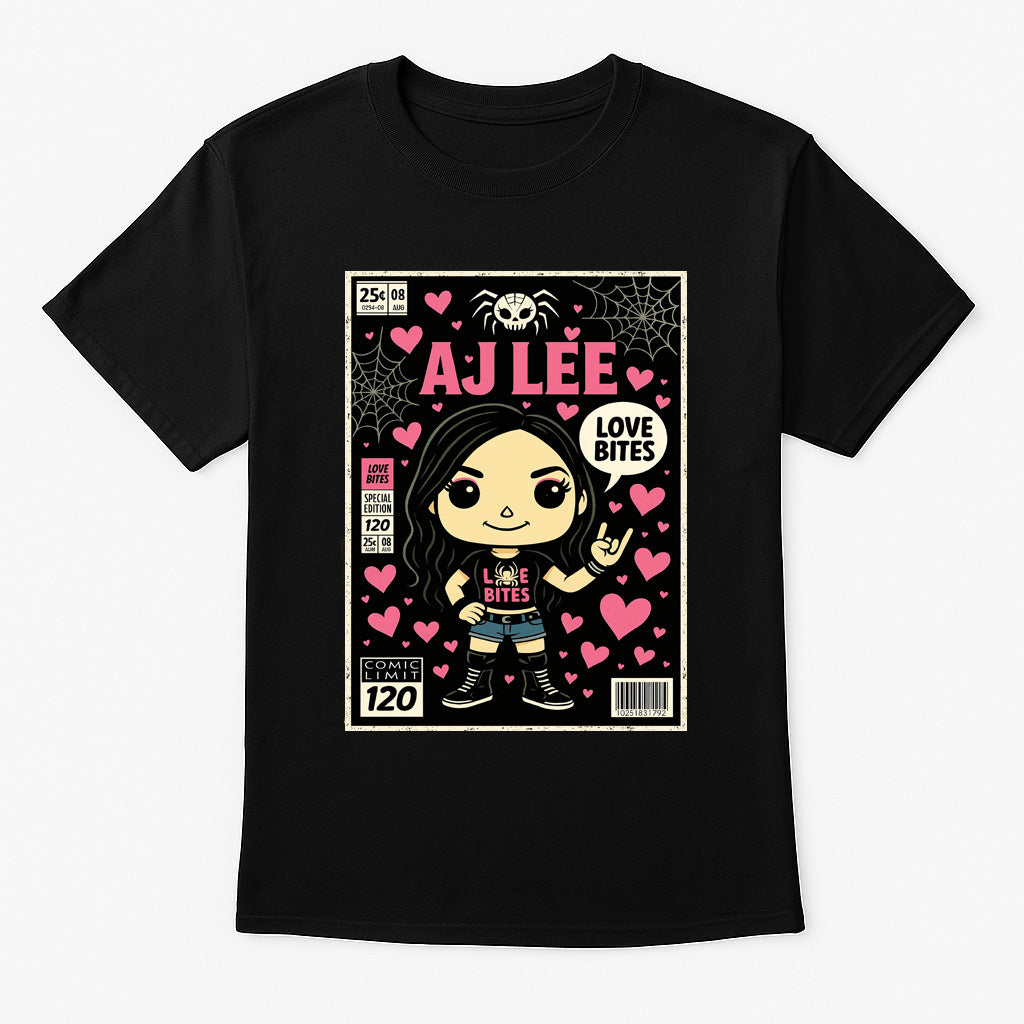 AJ Lee “Love Bites” Pop Comic Edition Unisex T-Shirt –Classic Diva Fan Tee