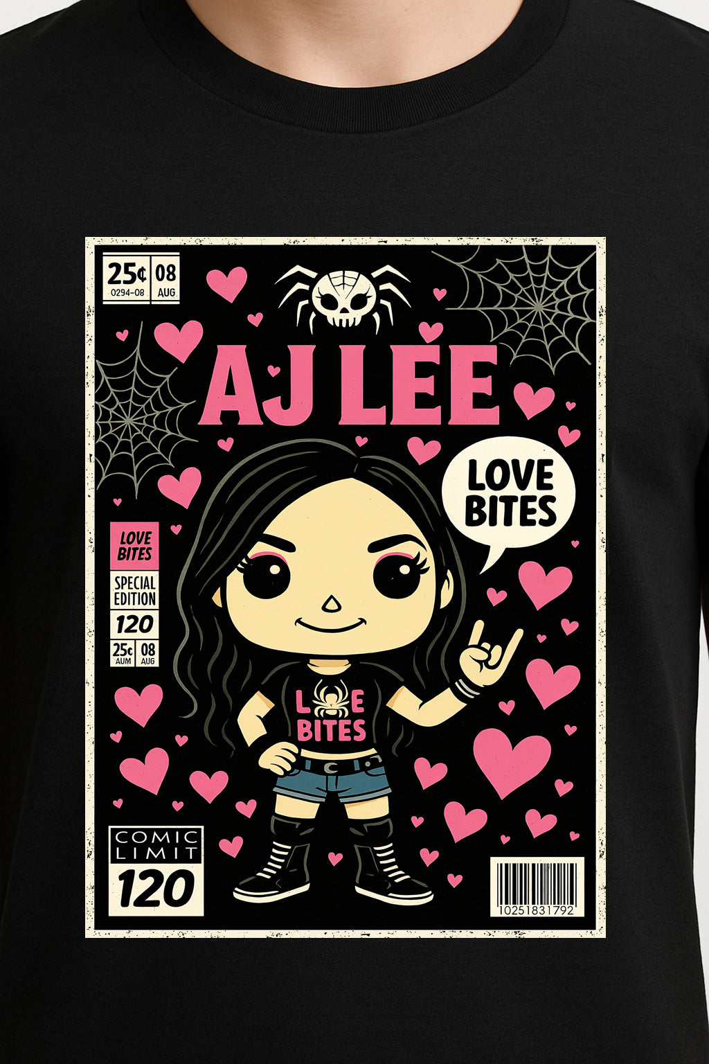 AJ Lee “Love Bites” Pop Comic Edition Unisex T-Shirt –Classic Diva Fan Tee