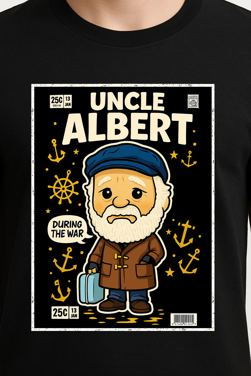 Uncle Albert “During the War” Retro Comic Tee – Classic British Sitcom Inspired T-Shirt