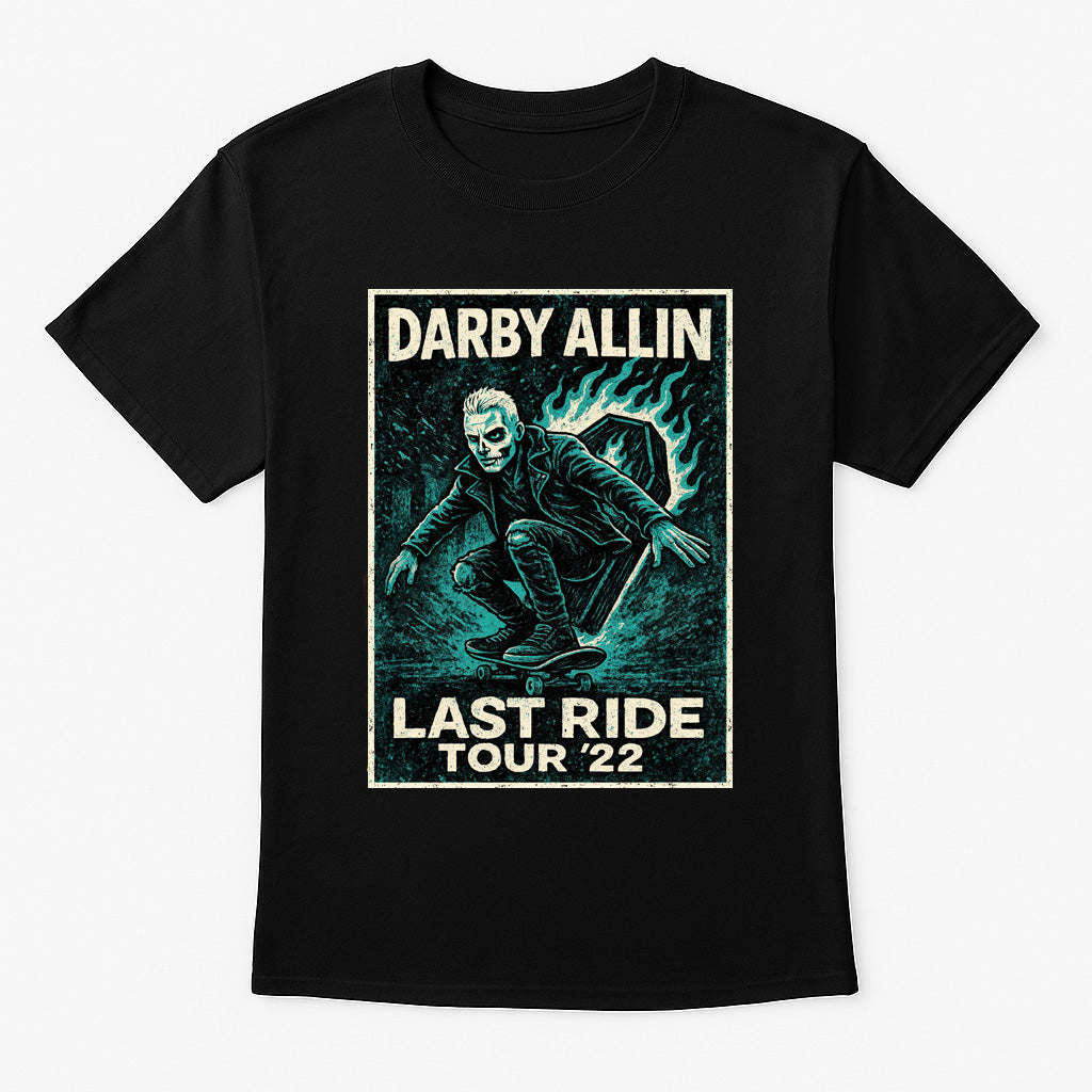 Darby Allin "Last Ride Tour '22" Unisex T-Shirt – Skateboarding Coffin Punk Graphic Tee