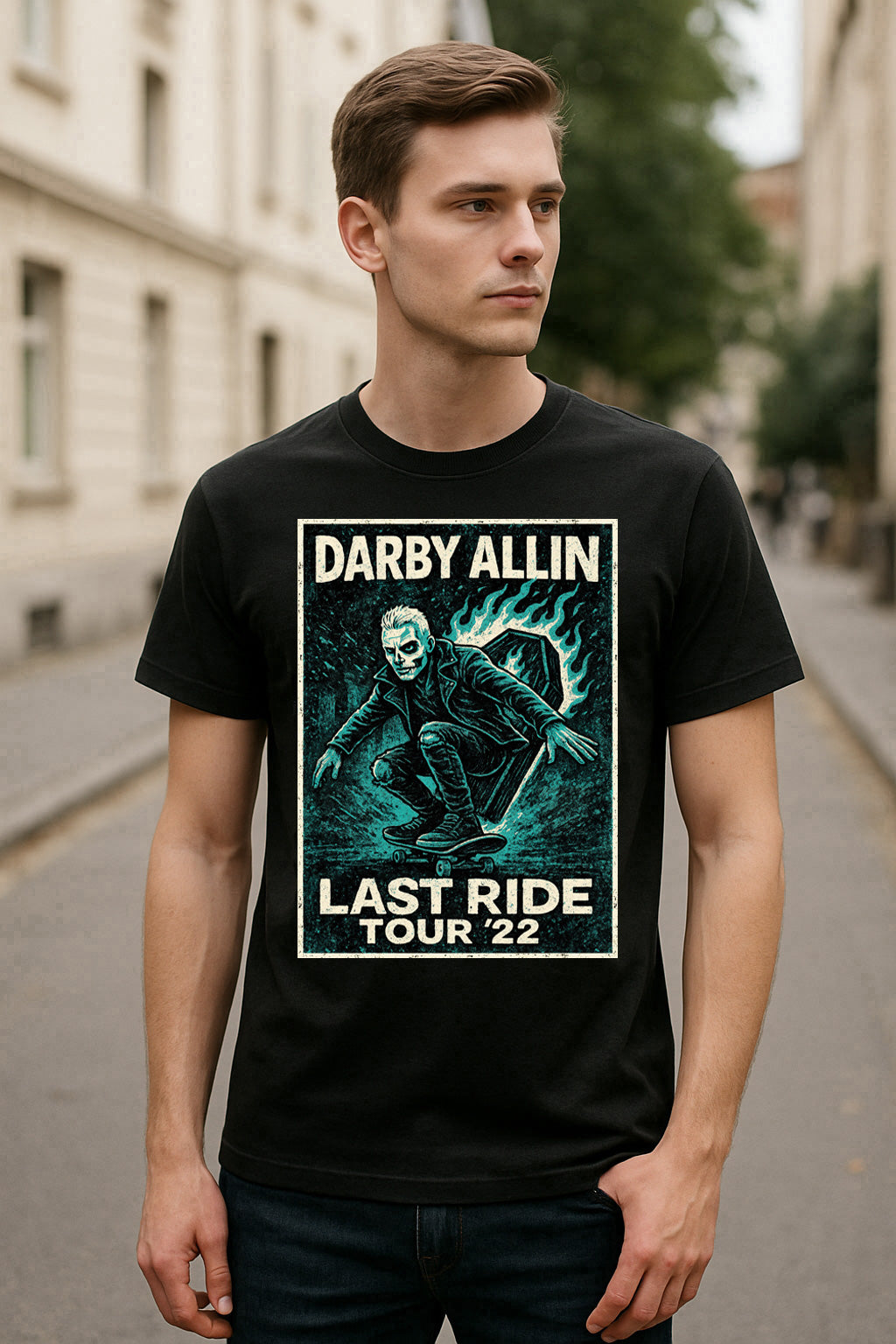 Darby Allin "Last Ride Tour '22" Unisex T-Shirt – Skateboarding Coffin Punk Graphic Tee