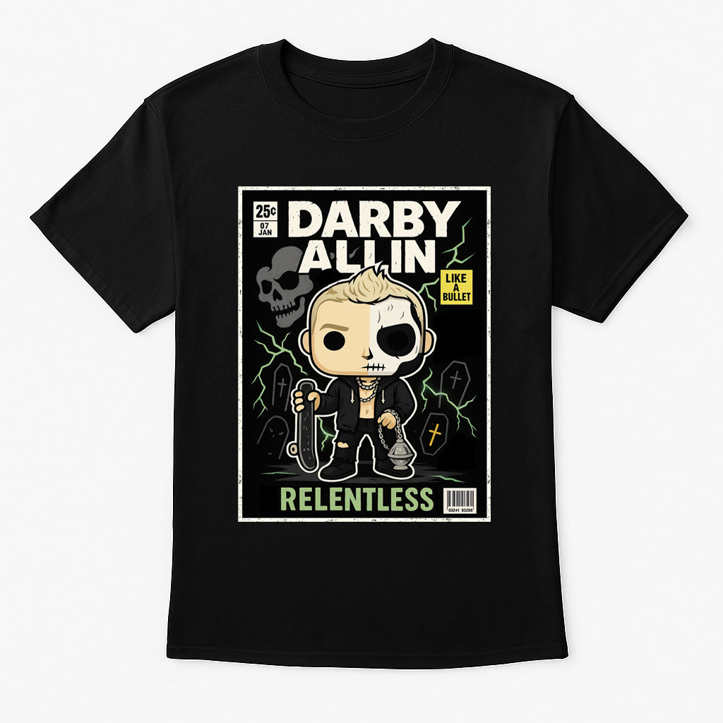 Darby Allin “Relentless” Unisex T-Shirt Pop Comic Style Tee