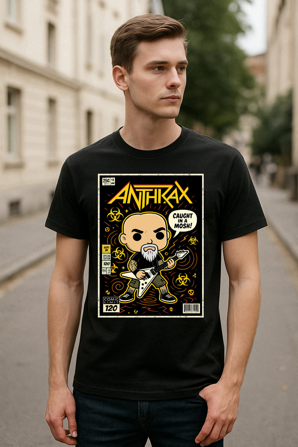 Anthrax Caught In A Mosh Thrash Metal Funko Pop Style Unisex T-Shirt