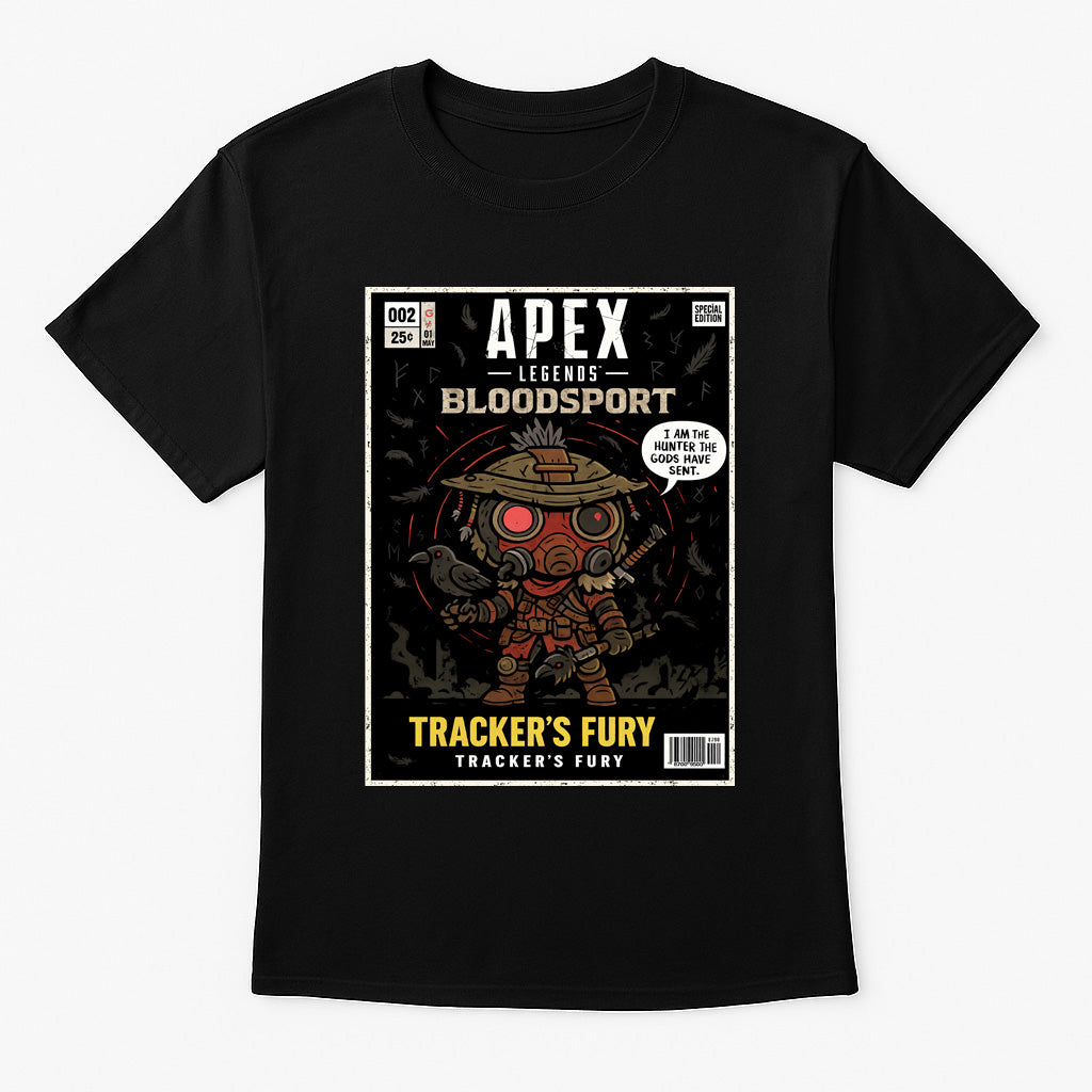 Apex Legends Bloodhound “Tracker’s Fury” Unisex T-Shirt – Bloodsport Hunter Retro Comic Tee