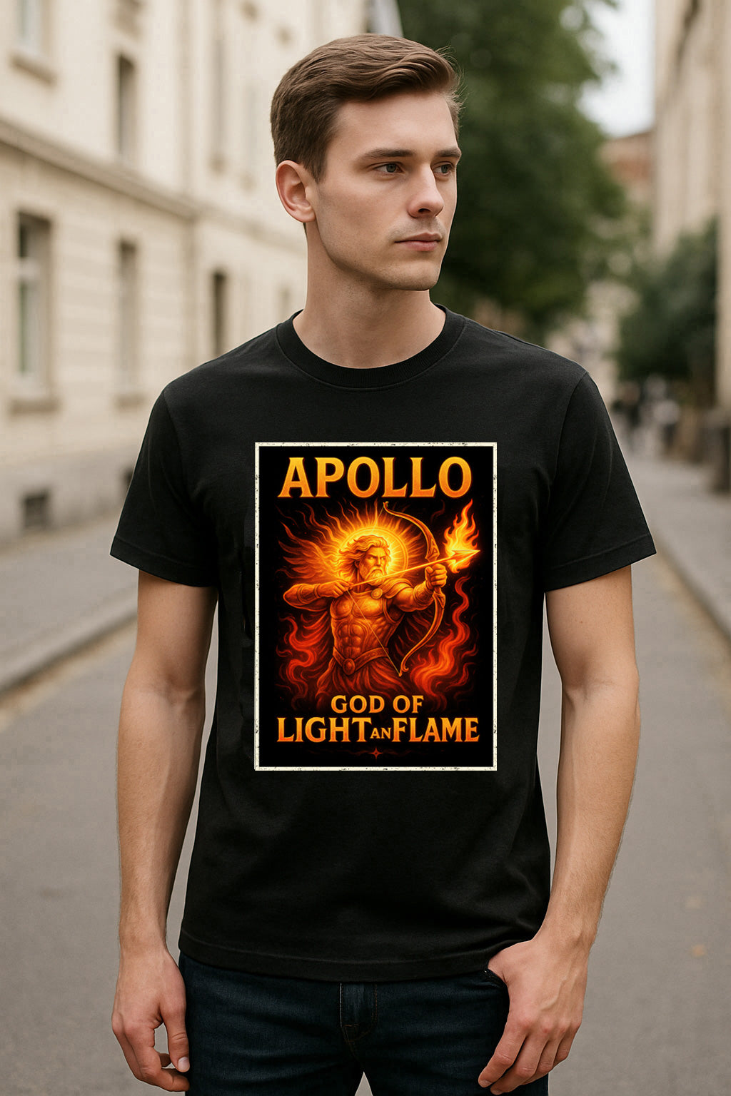 Apollo God of Light and Flame Unisex Mythology T-Shirt