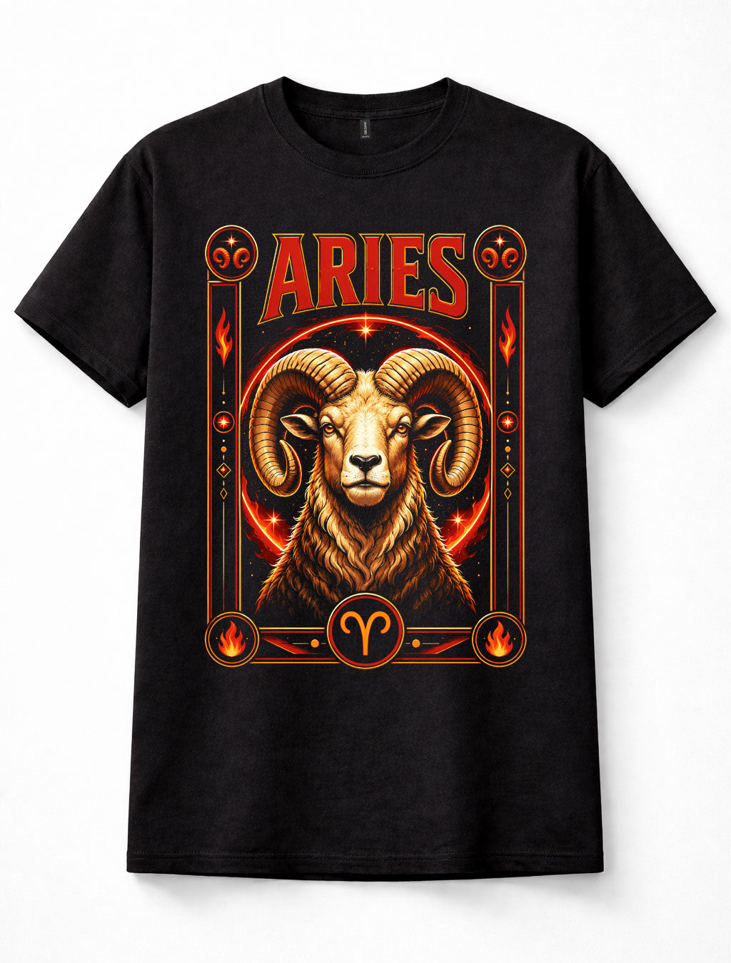 Aries Zodiac Ram Astrology Star Sign Fire Horoscope Birthday Unisex T-Shirt