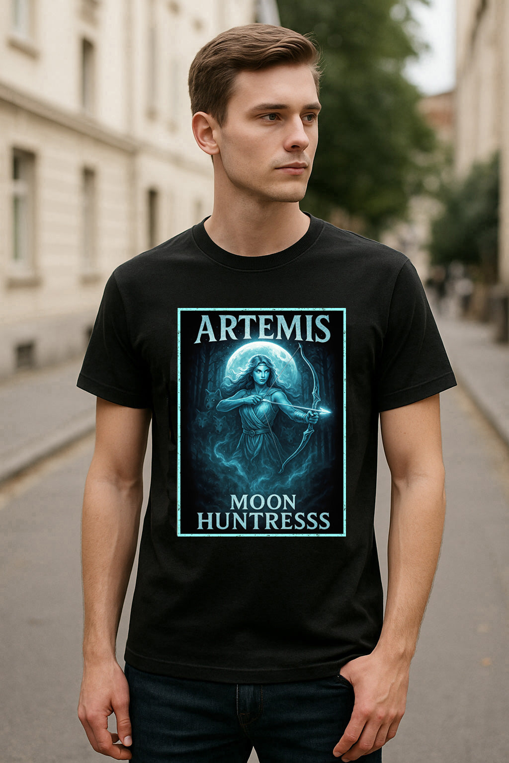 Artemis Moon Huntress Unisex Greek Goddess T-Shirt