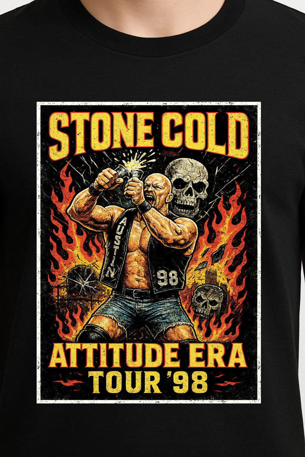 Stone Cold Attitude Era '98 Unisex T-Shirt β Retro Wrestling Graphic Tee