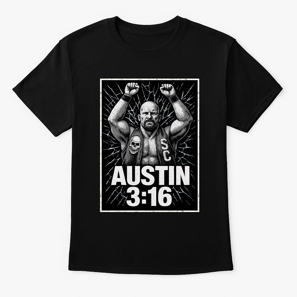 Stone Cold Steve Austin Austin 3:16 Retro Wrestling Unisex T-Shirt Attitude Era Tee