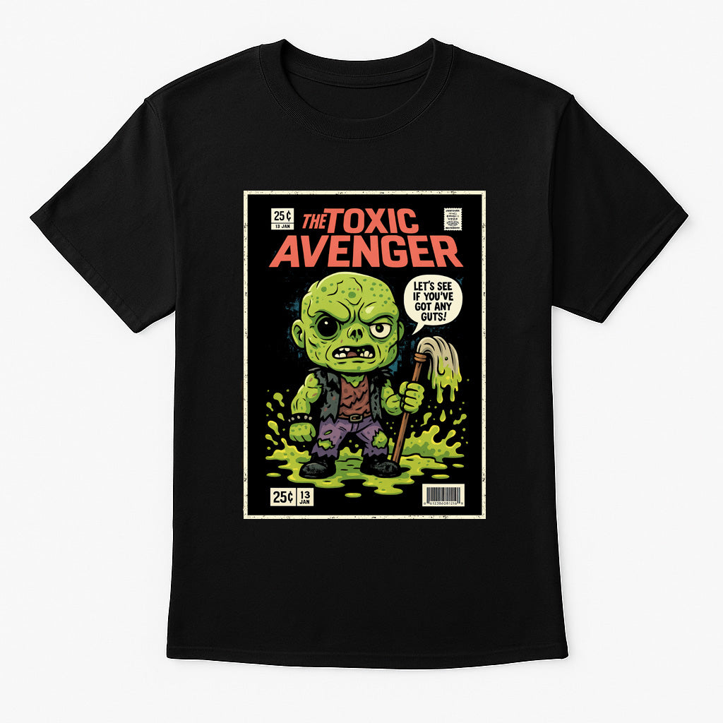 The Toxic Avenger Retro Comic Book T-Shirt – Cult Classic Superhero Horror Graphic Tee