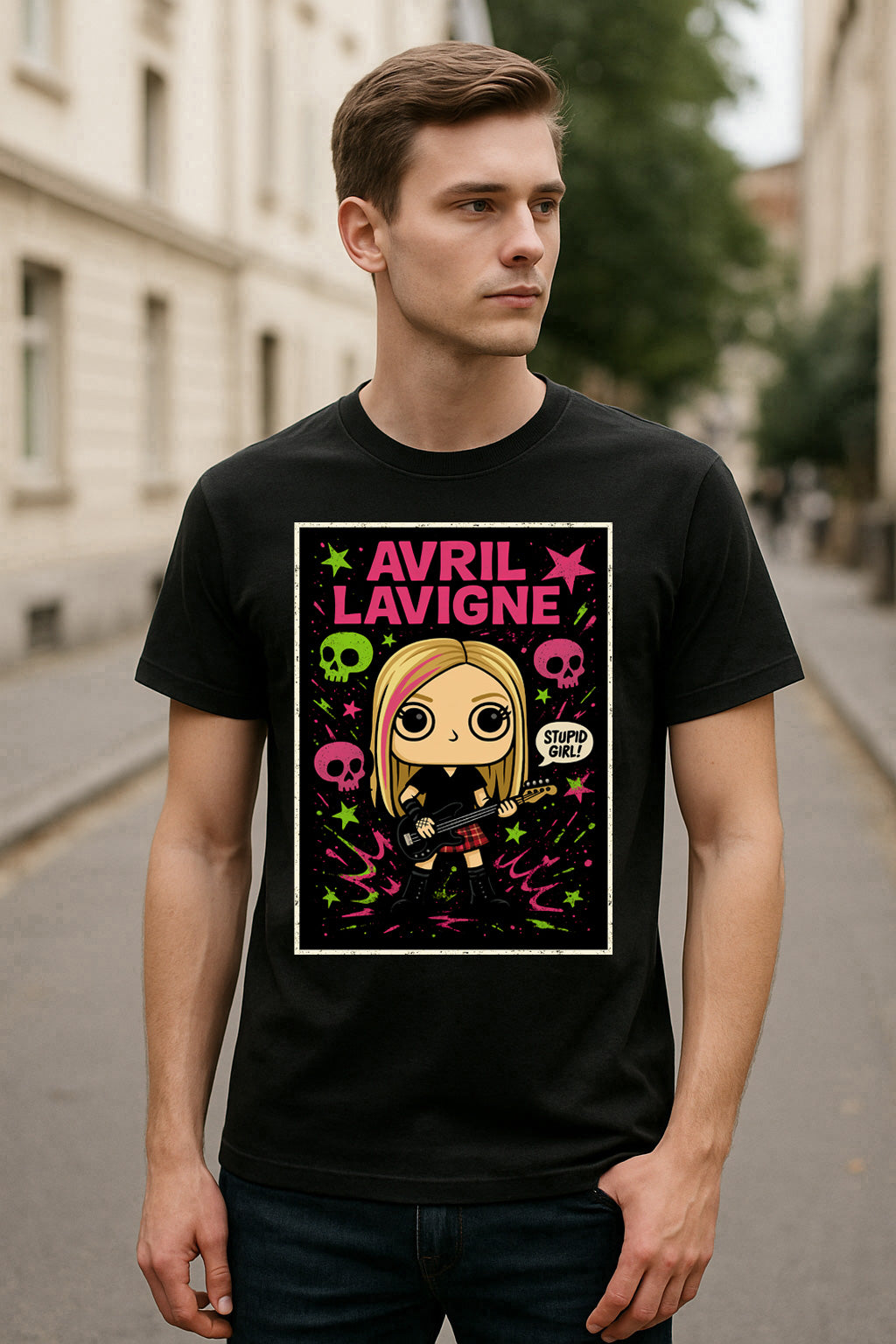 Avril Lavigne Stupid Girl Pop Punk Funko Pop Style Unisex T-Shirt