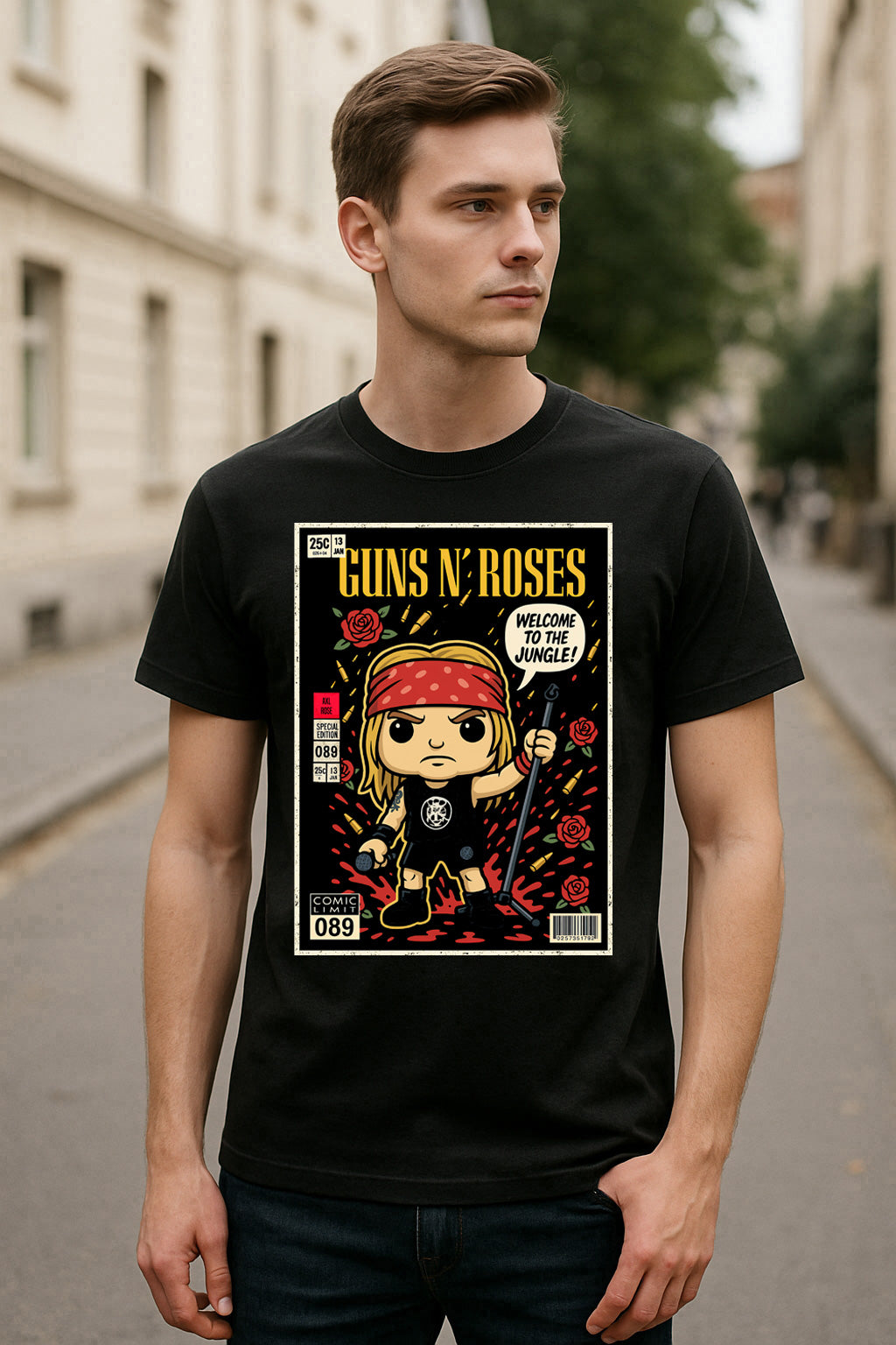 Guns N Roses Welcome To The Jungle Hard Rock Funko Pop Style Unisex T-Shirt
