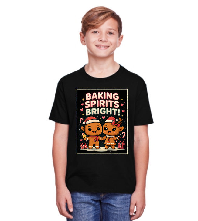 Baking Spirits Bright Gingerbread Christmas Unisex Christmas T-Shirt or Hoodies