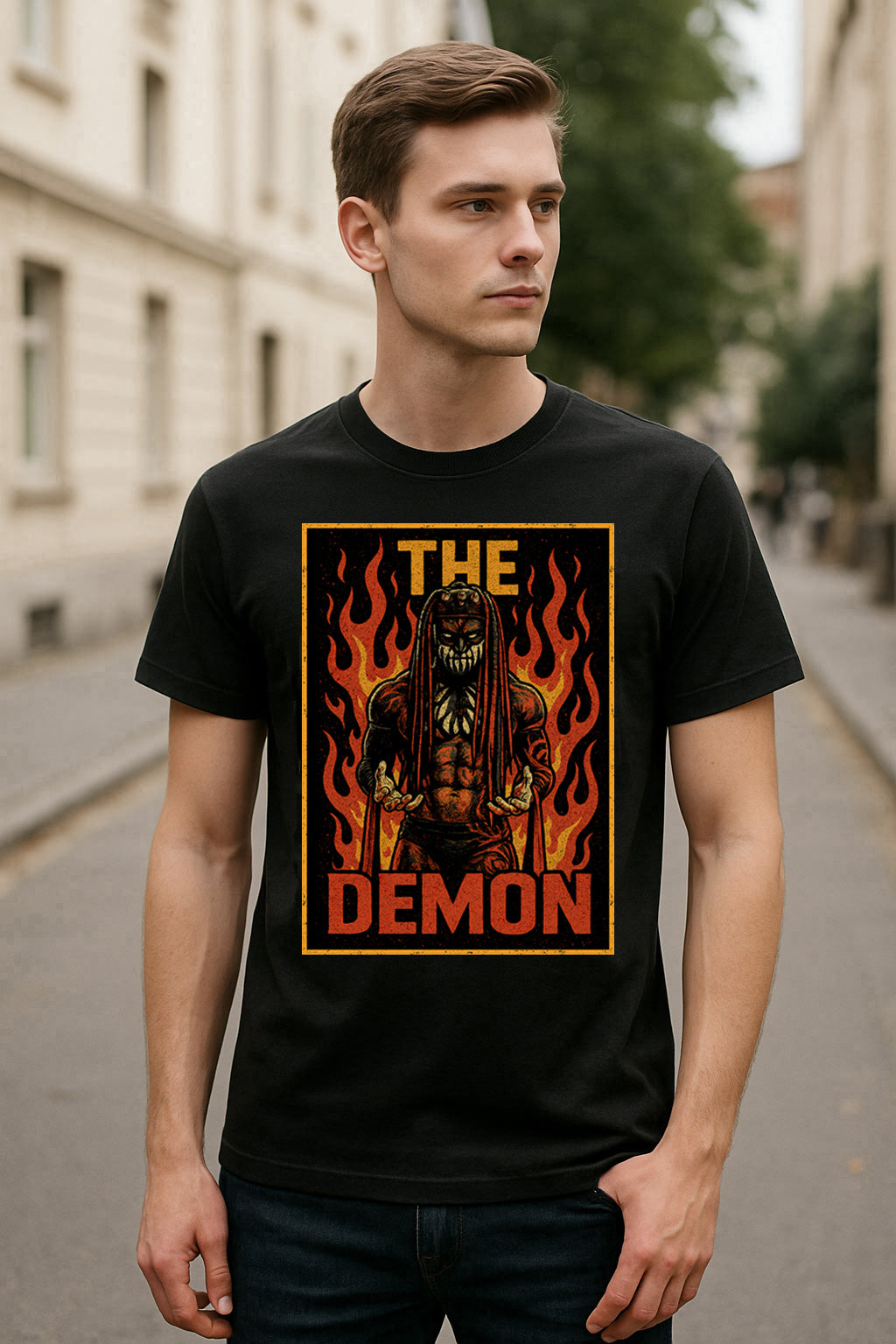 Finn Bálor “The Demon” Unisex T-Shirt Fire Design Graphic Tee