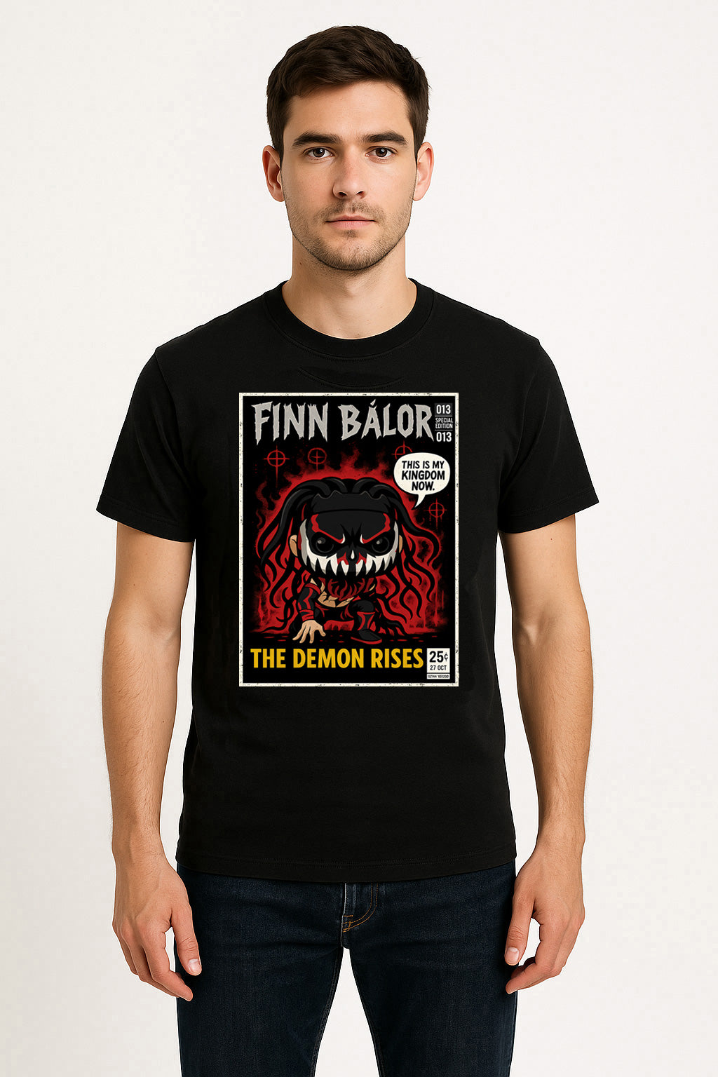 Finn Bálor “The Demon Rises” Funko Pop Style Unisex T-Shirt Comic Style