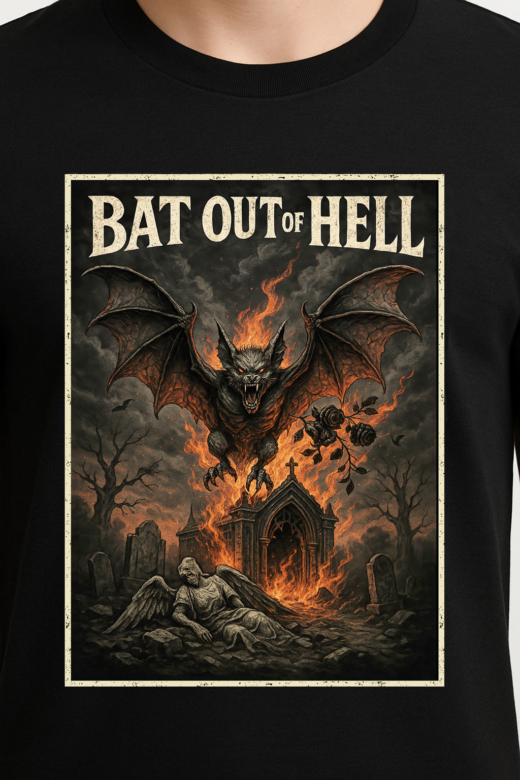 Meat Loaf Bat Out of Hell Unisex T-Shirt – Heavy Metal Gothic Rock Band Graphic Tee