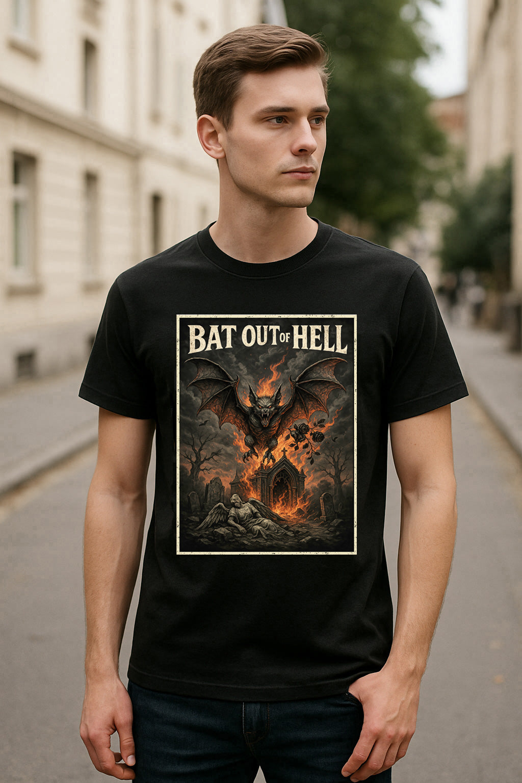 Meat Loaf Bat Out of Hell Unisex T-Shirt – Heavy Metal Gothic Rock Band Graphic Tee