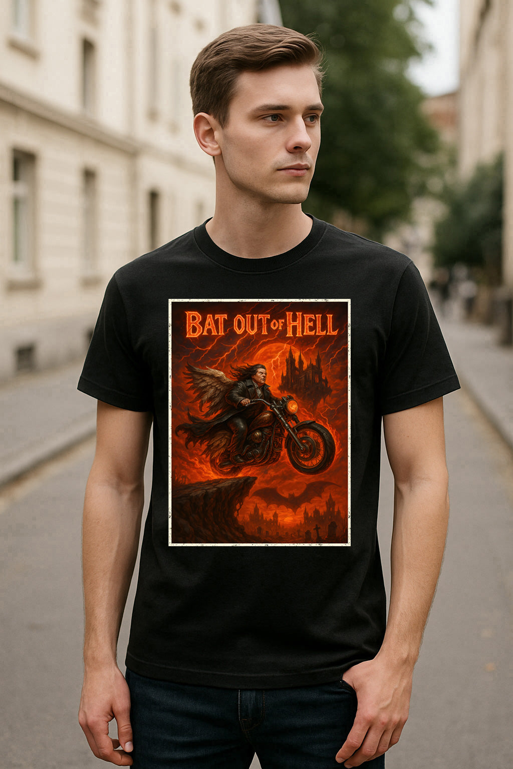 Meat Loaf Bat Out of Hell Unisex T-Shirt Classic Rock Album Art Tee