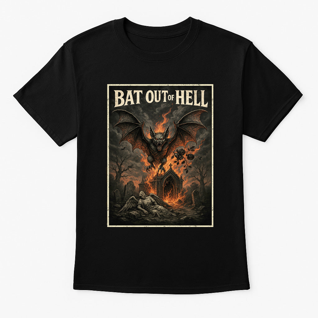Meat Loaf Bat Out of Hell Unisex T-Shirt – Heavy Metal Gothic Rock Band Graphic Tee