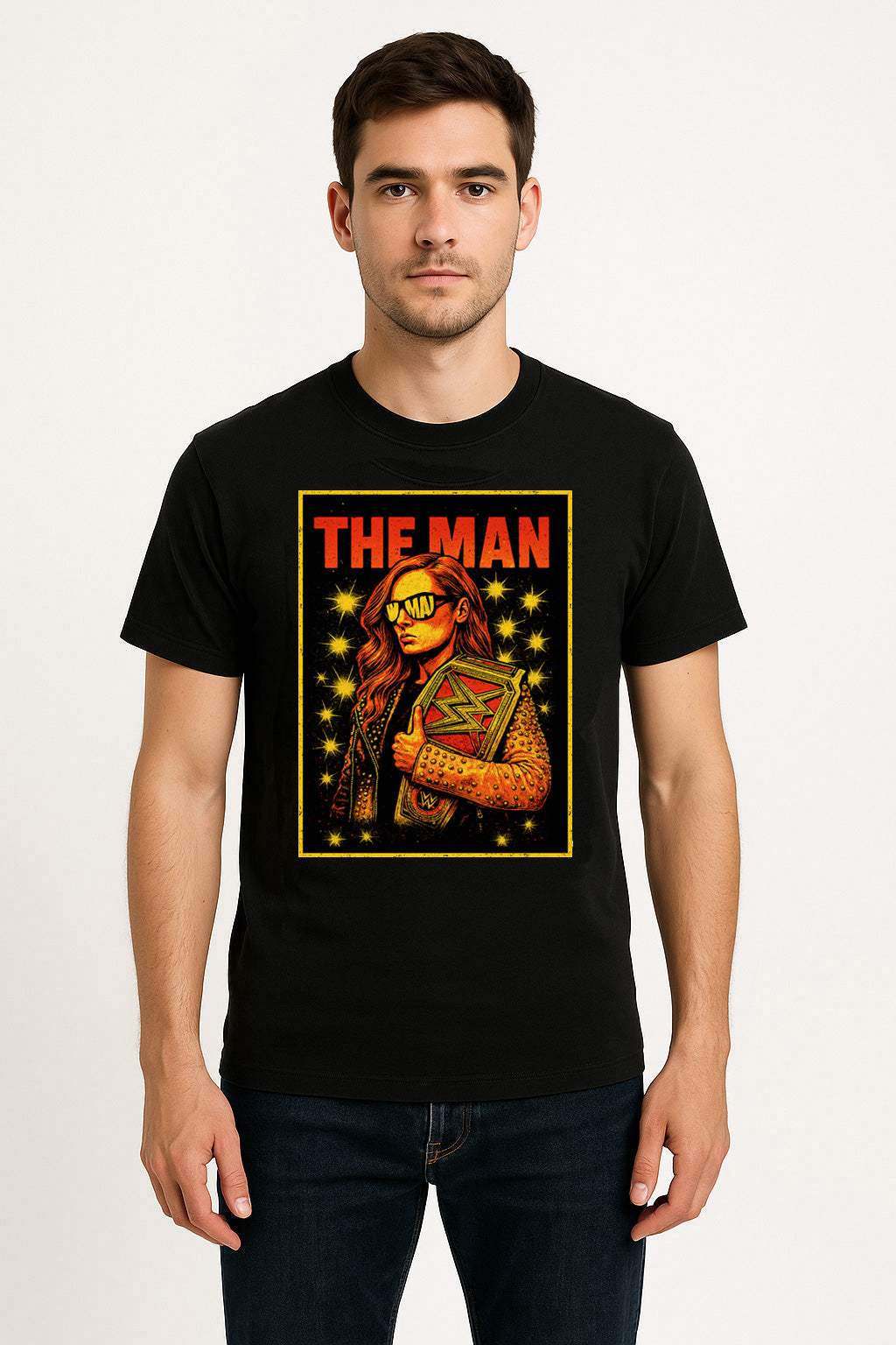 Becky Lynch The Man Retro Wrestling Unisex T-Shirt Champion Graphic Tee