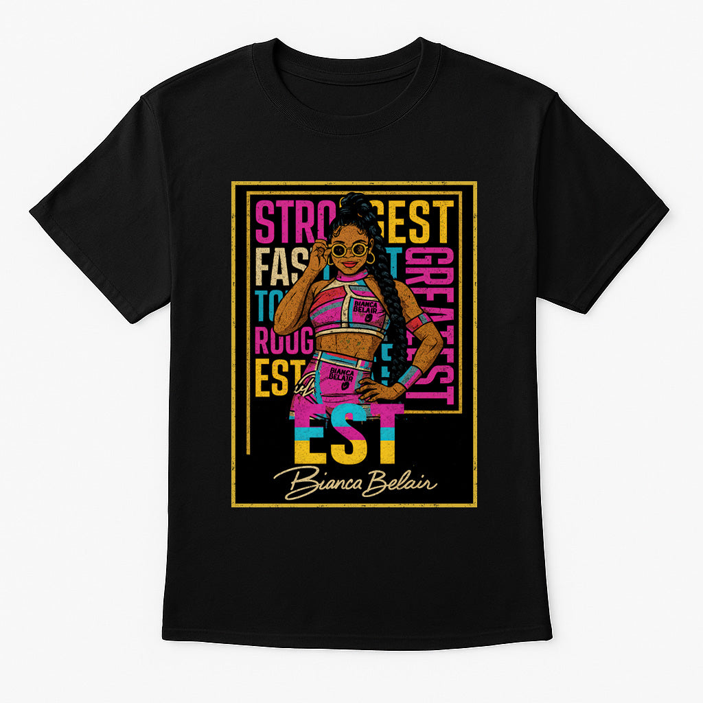 Bianca Belair The EST WWE Retro Wrestling Unisex T-Shirt Strength & Style Tee