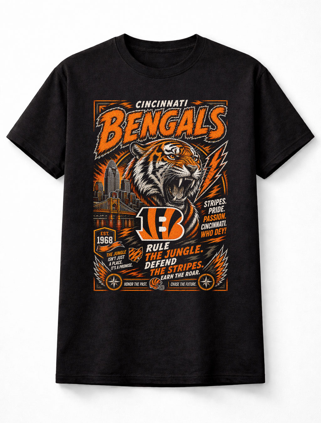Cincinnati Bengals NFL Tiger Mascot Football Fan Gift Unisex T-Shirt