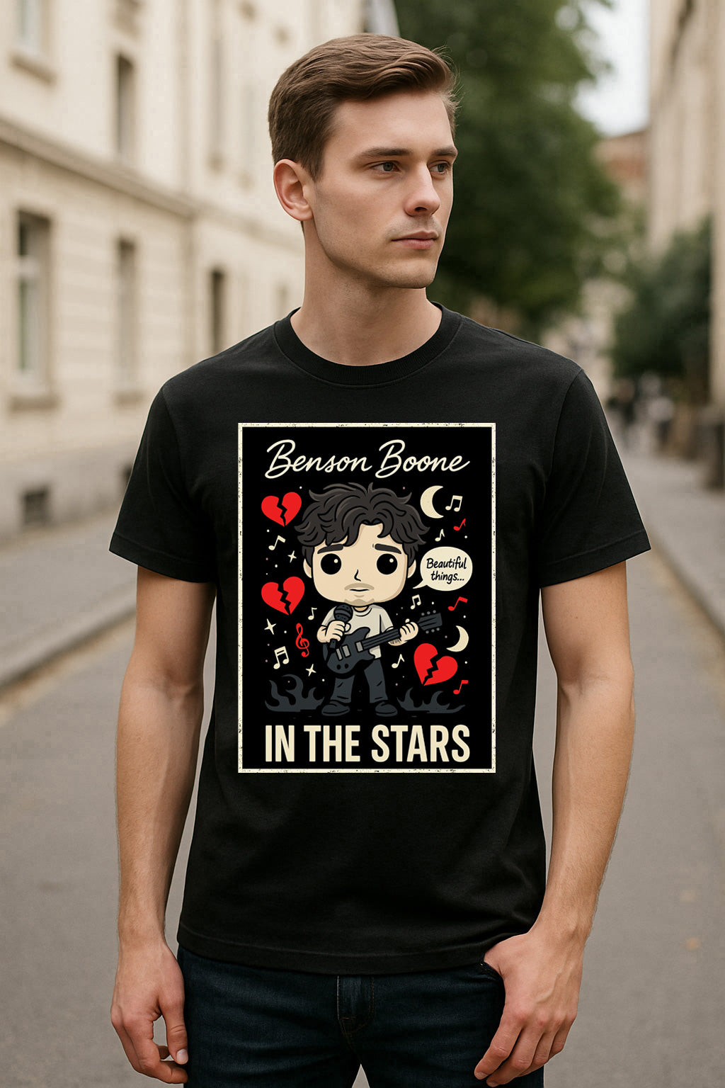 Benson Boone In The Stars Pop Funko Pop Style Unisex T-Shirt