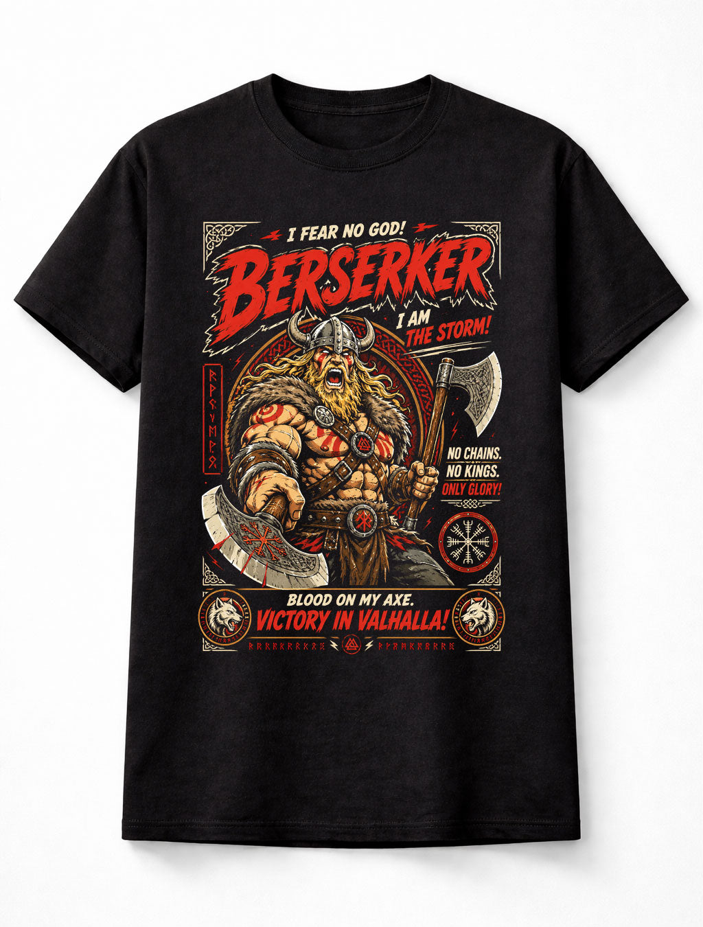 Viking Berserker Warrior Valhalla Norse Mythology Unisex T-Shirt