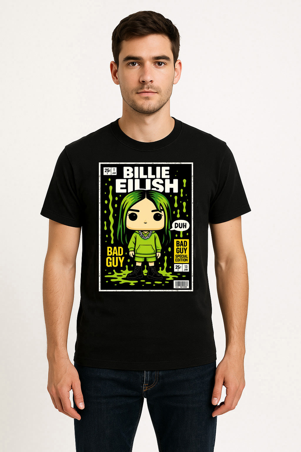 Billie Eilish Bad Guy Electropop Funko Pop Style Unisex T-Shirt