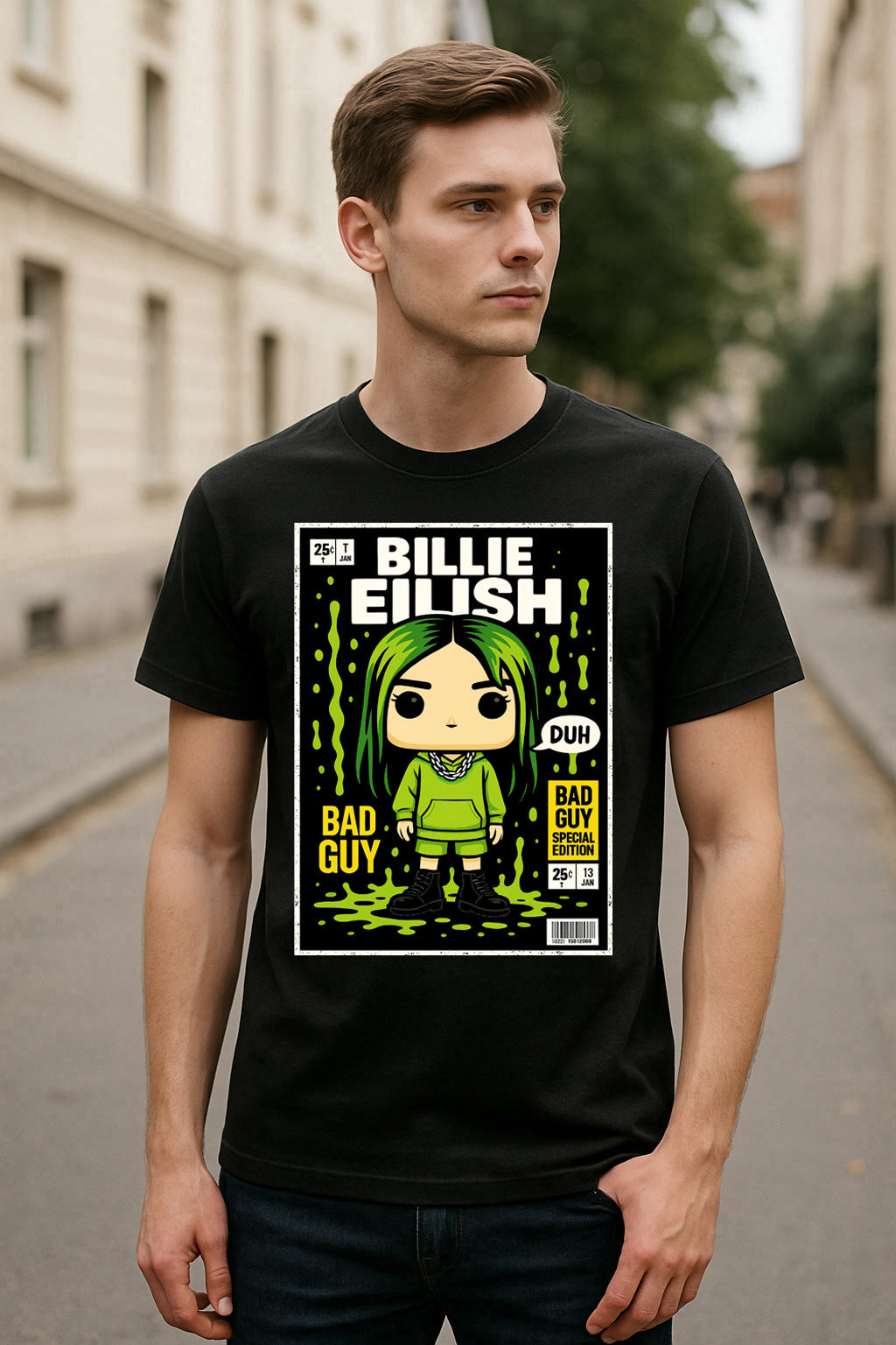Billie Eilish Bad Guy Electropop Funko Pop Style Unisex T-Shirt
