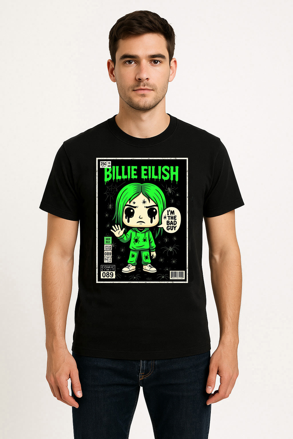 Billie Eilish Bad Guy Alt Pop Funko Pop Style Unisex T-Shirt
