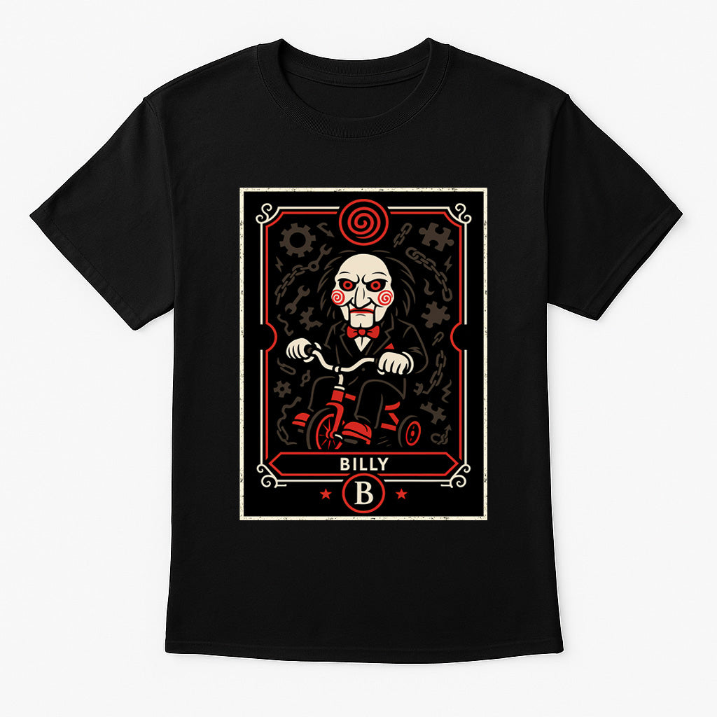 Billy Retro Horror Puppet Unisex T-Shirt Saw-Inspired Graphic Tee