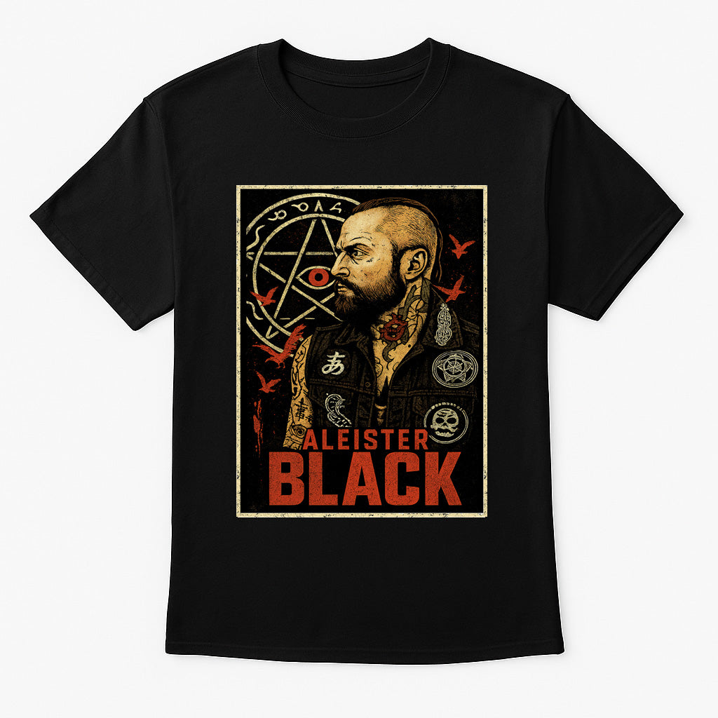 Aleister Black Occult Warrior Retro WWE Wrestling Unisex T-Shirt Dark Arts Tee