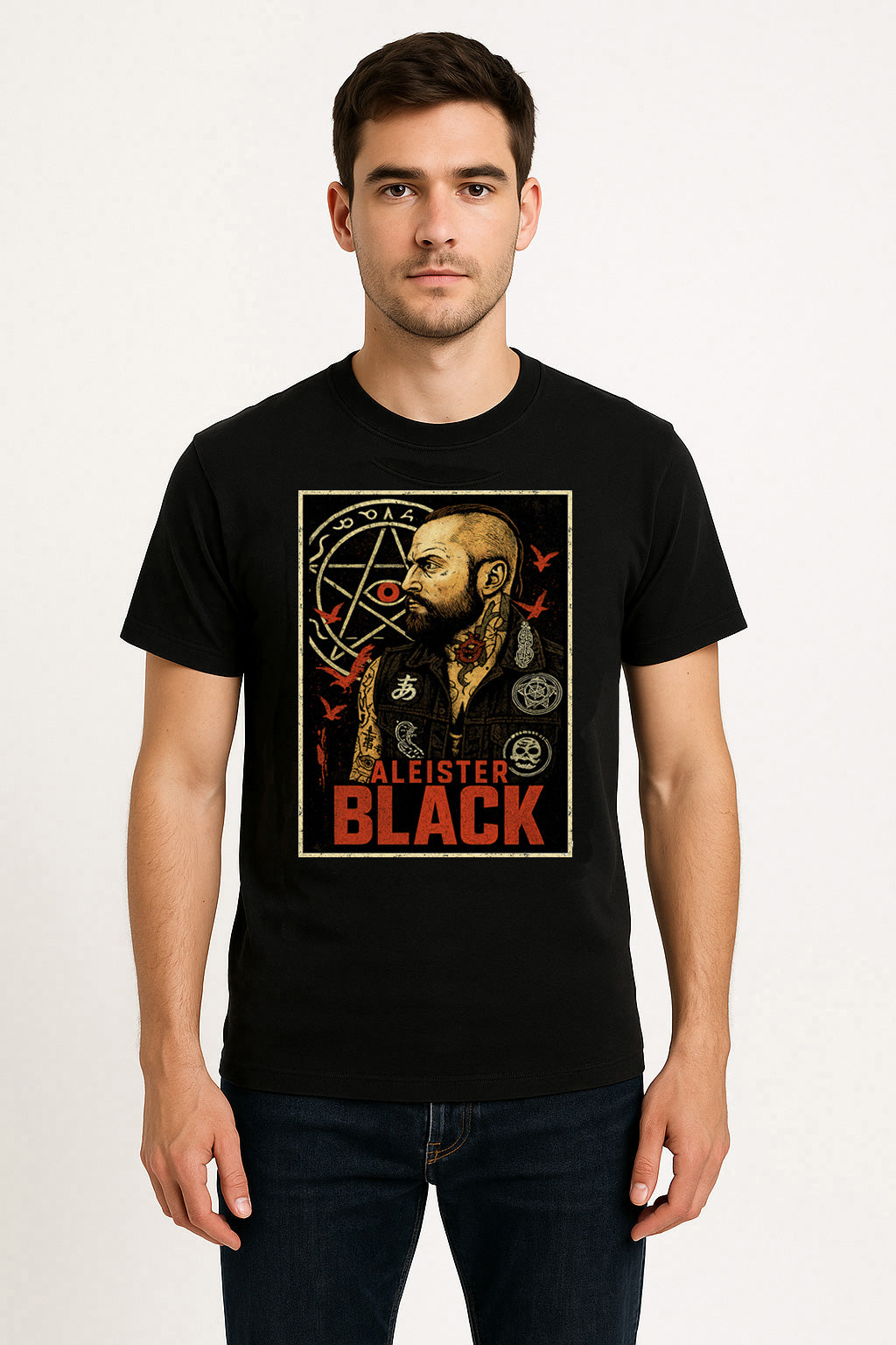 Aleister Black Occult Warrior Retro WWE Wrestling Unisex T-Shirt Dark Arts Tee