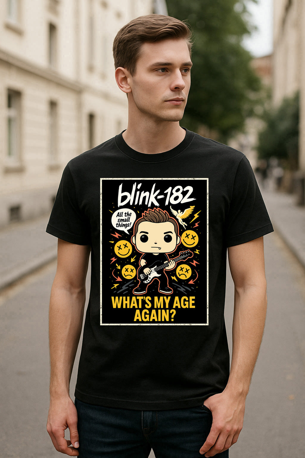 Blink 182 Whats My Age Again Pop Punk Funko Pop Style Unisex T-Shirt