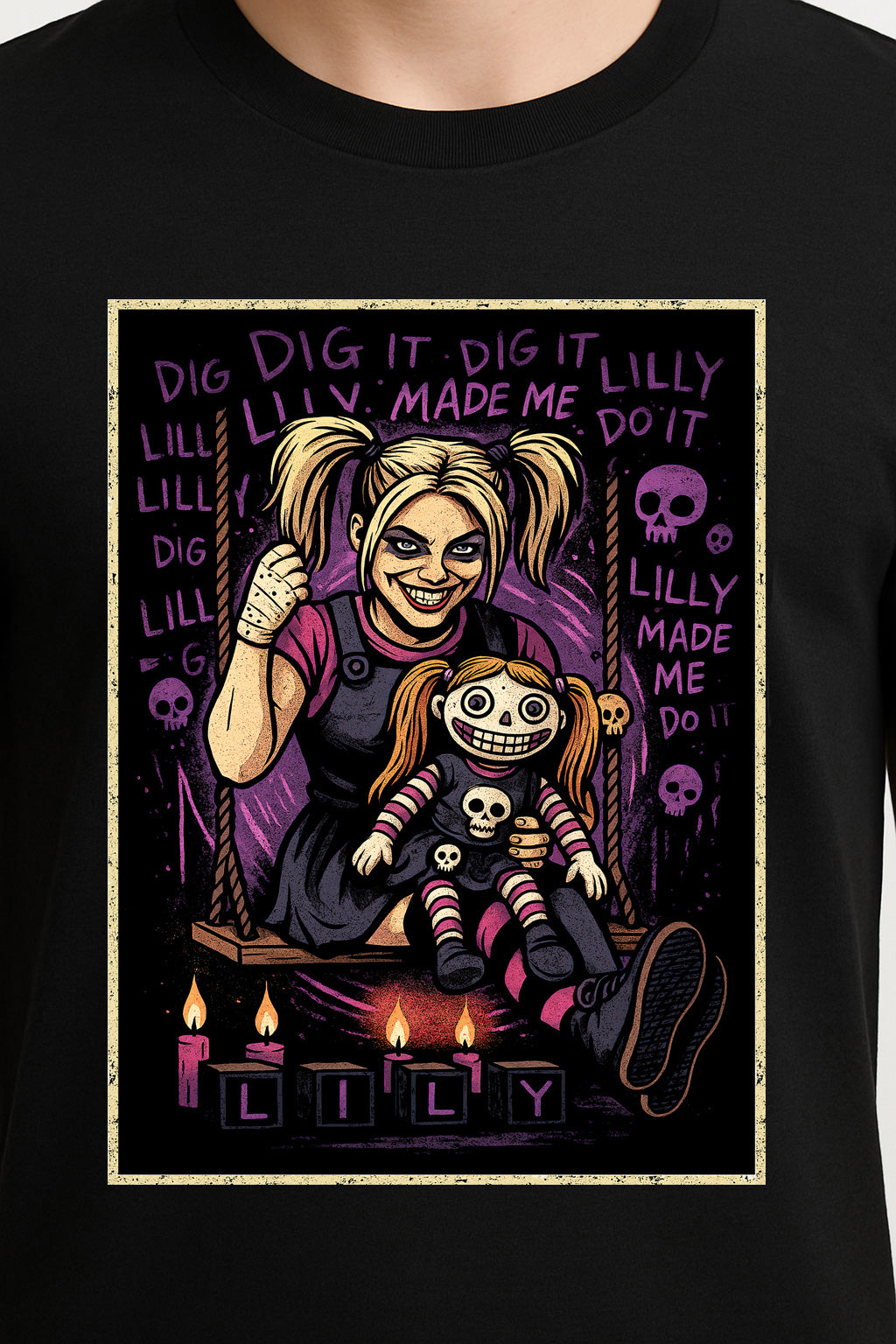 Alexa Bliss “Lilly Made Me Do It” Horror Comic Unisex T-Shirt – Twisted Women’s Division Fan Gear