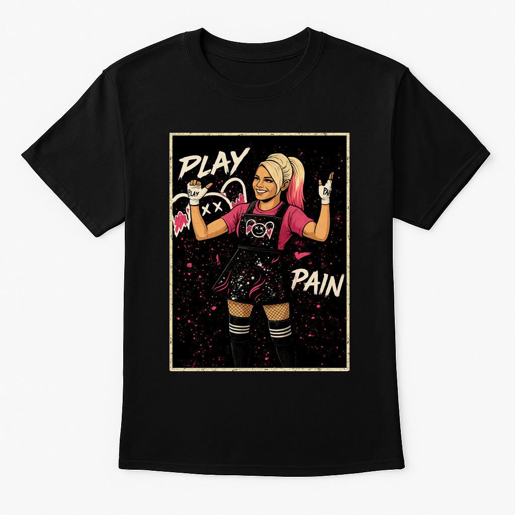 Alexa Bliss Play or Pain Retro Comic Unisex T-Shirt Goddess of Chaos Tee