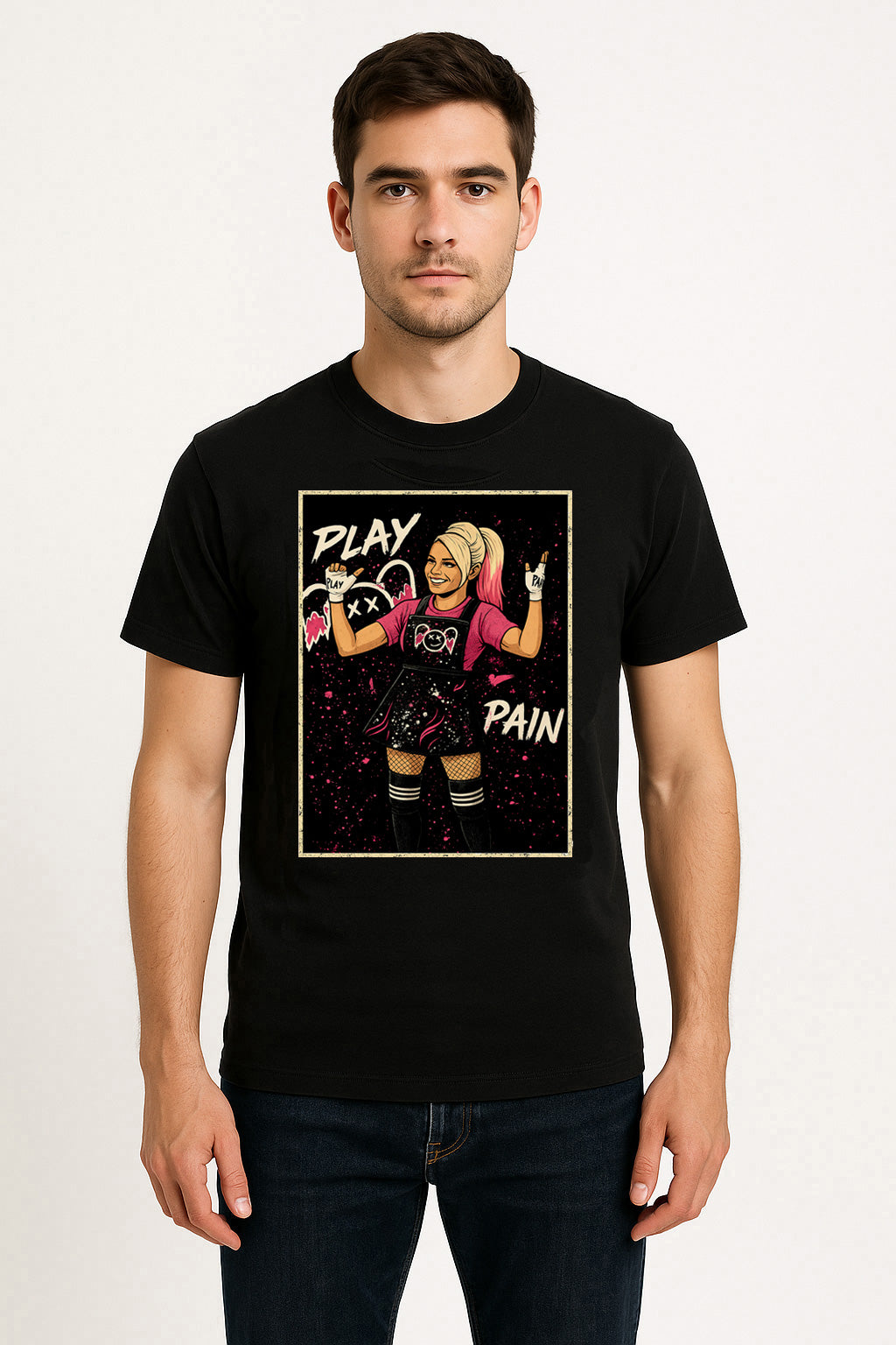 Alexa Bliss Play or Pain Retro Comic Unisex T-Shirt Goddess of Chaos Tee