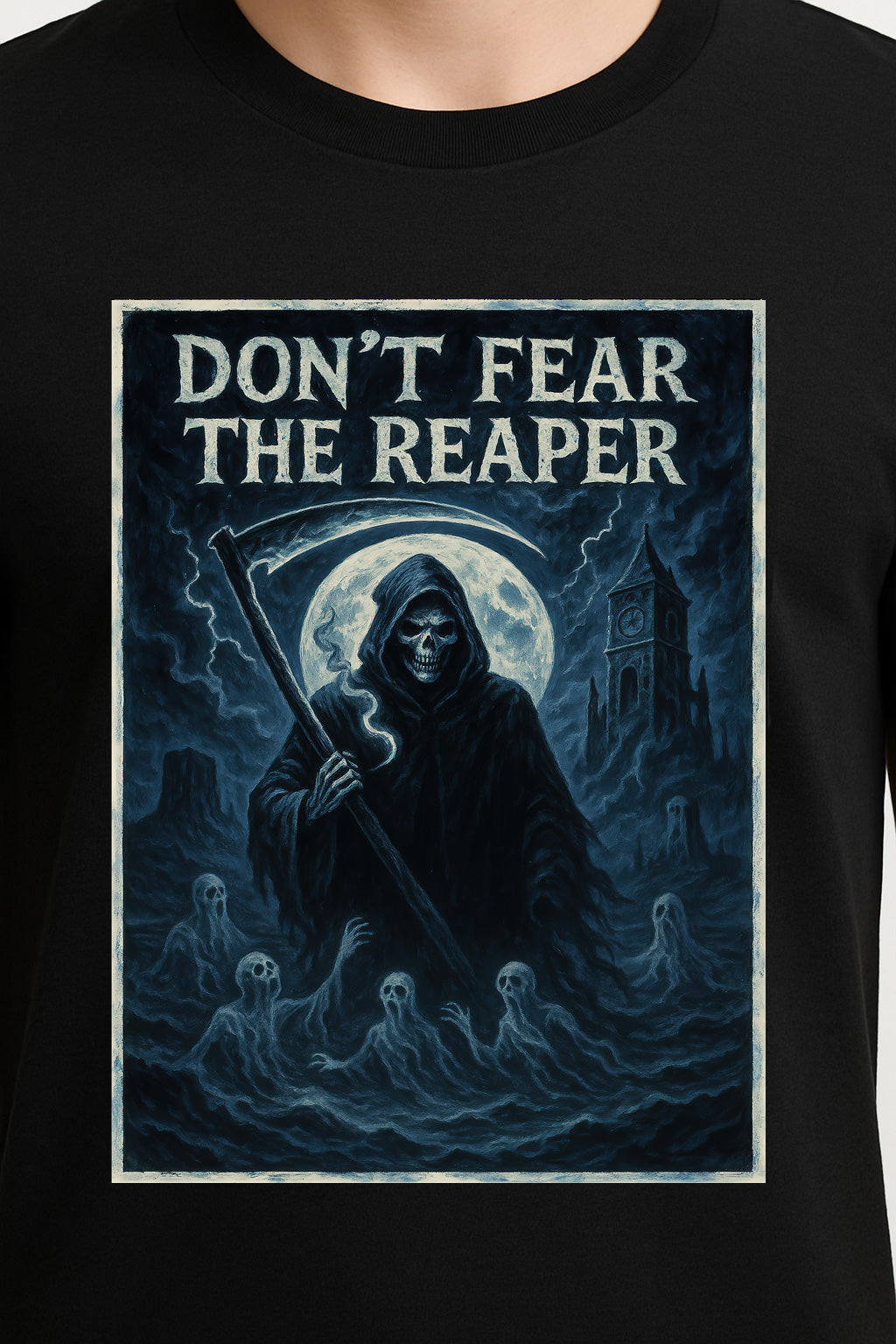 Blue Öyster Cult “Don’t Fear The Reaper” Unisex T-Shirt – Gothic Rock Grim Reaper Band Tee