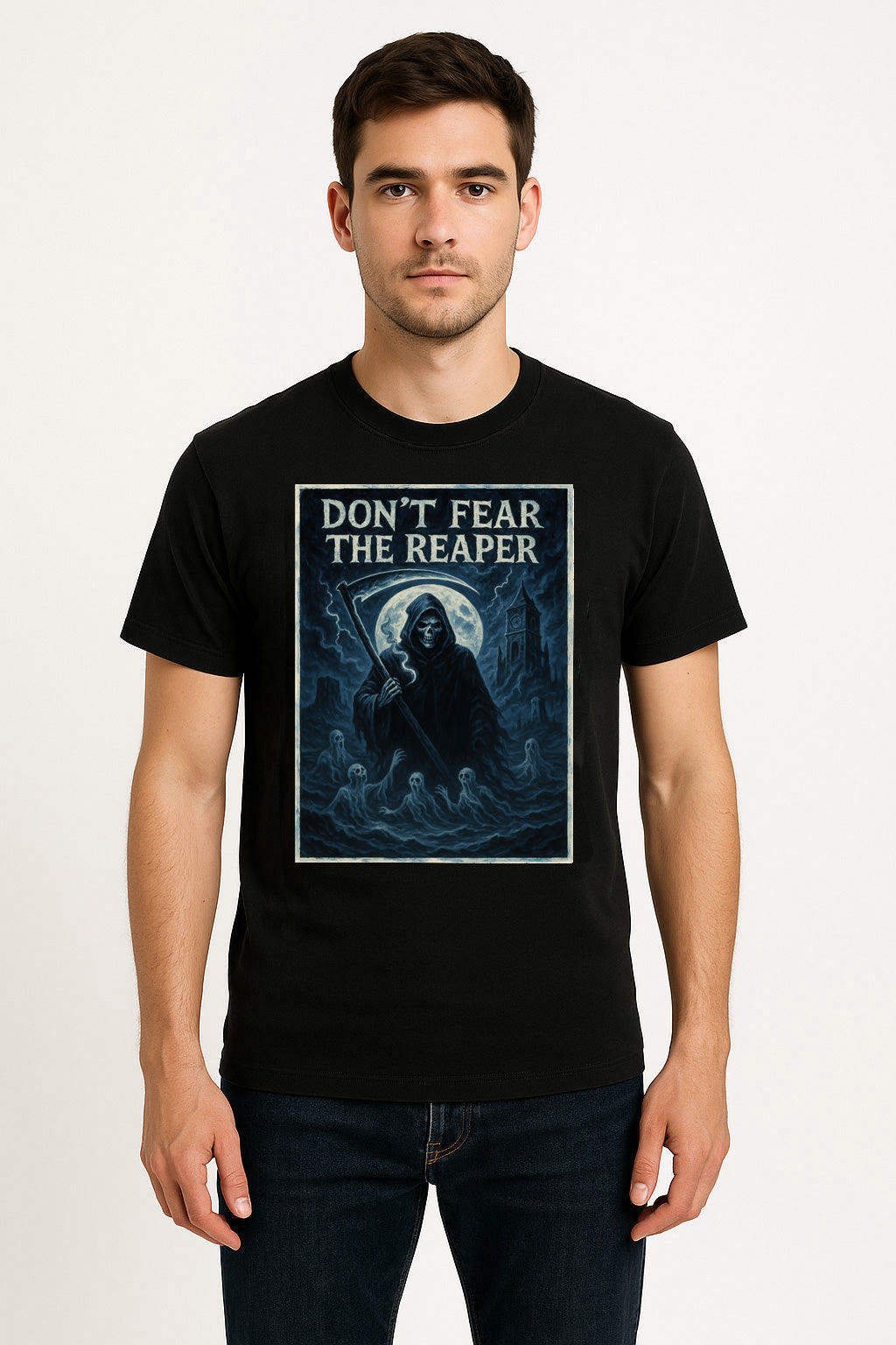 Blue Öyster Cult “Don’t Fear The Reaper” Unisex T-Shirt – Gothic Rock Grim Reaper Band Tee