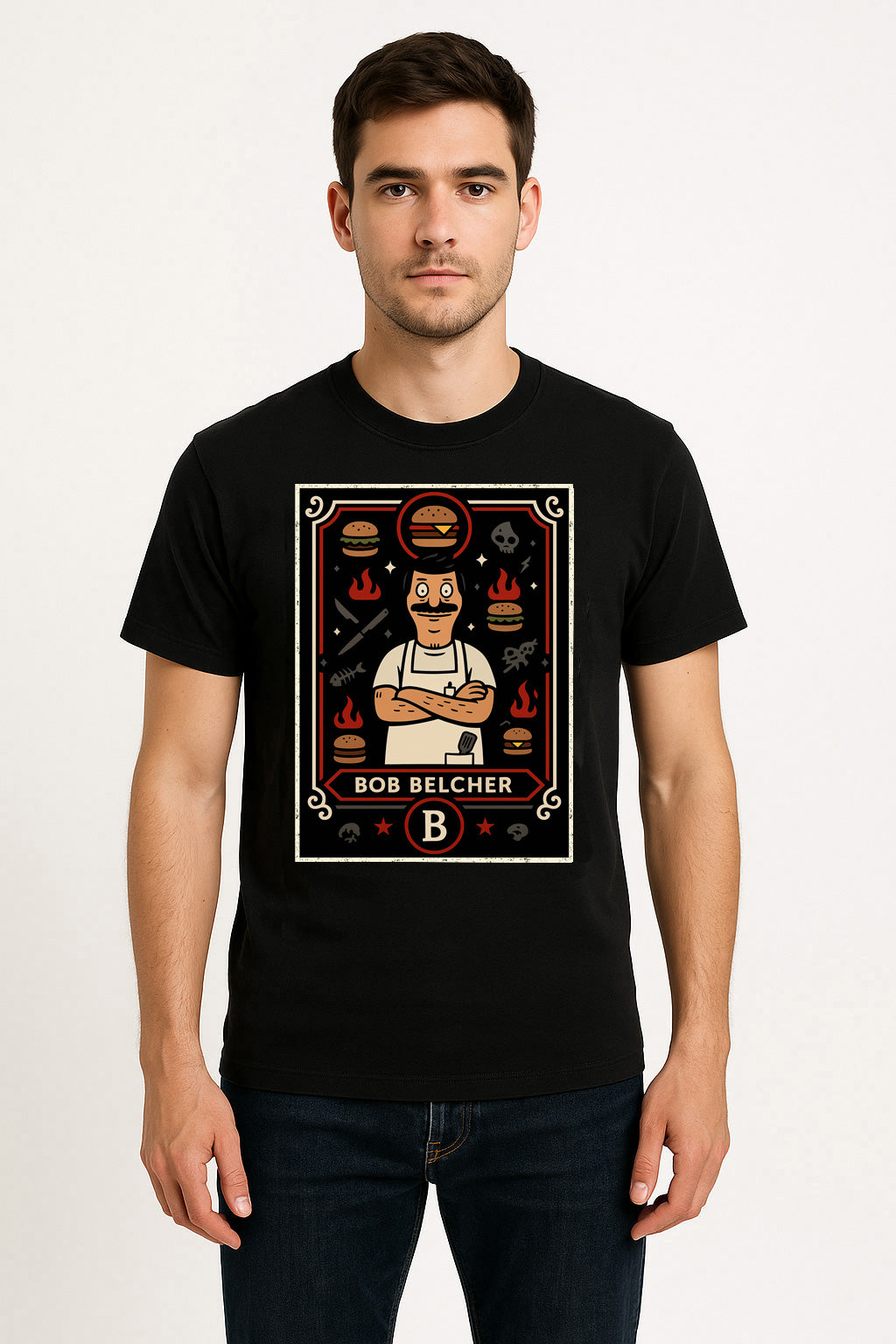 Bob’s Burgers Bob Belcher Retro Cartoon Unisex T-Shirt Comedy TV Tee
