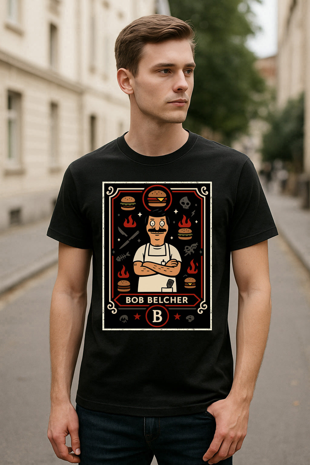 Bob’s Burgers Bob Belcher Retro Cartoon Unisex T-Shirt Comedy TV Tee