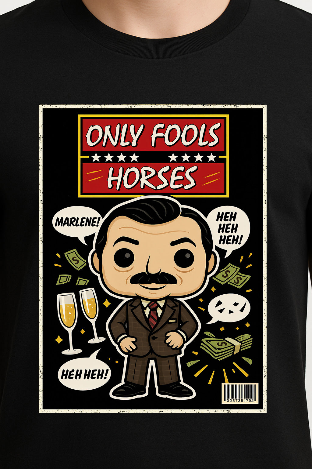 Boycie “Heh Heh Heh” T-Shirt – Only Fools and Horses Retro Cartoon Tee
