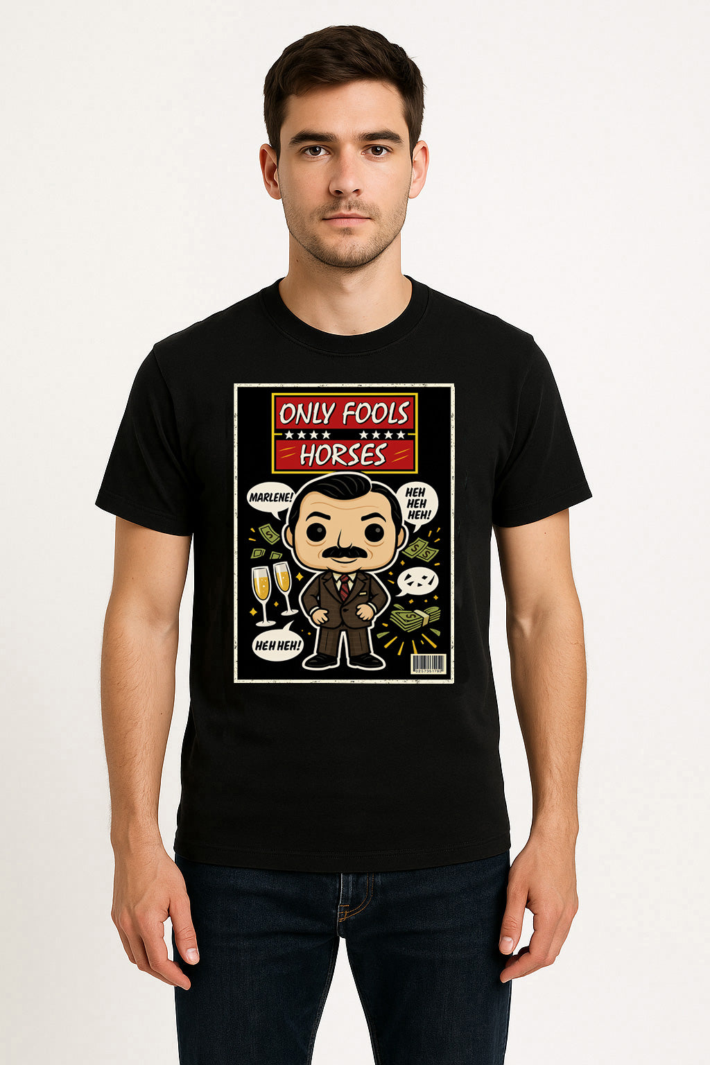 Boycie “Heh Heh Heh” T-Shirt – Only Fools and Horses Retro Cartoon Tee