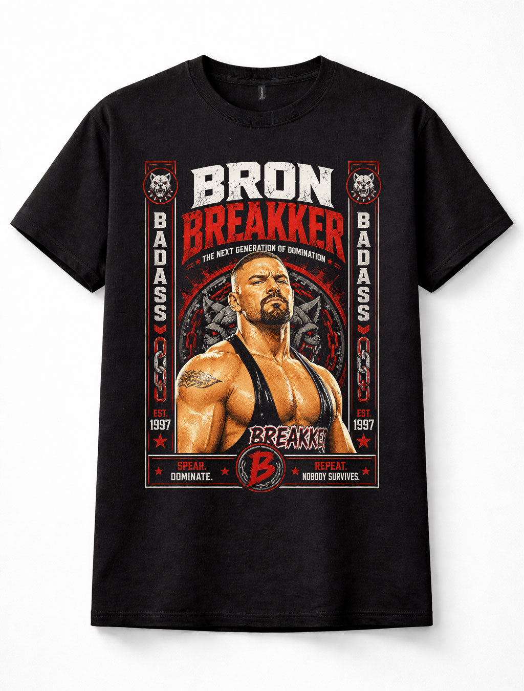 Bron Breakker WWE Wrestling Spear Dominate Graphic Unisex T-Shirt