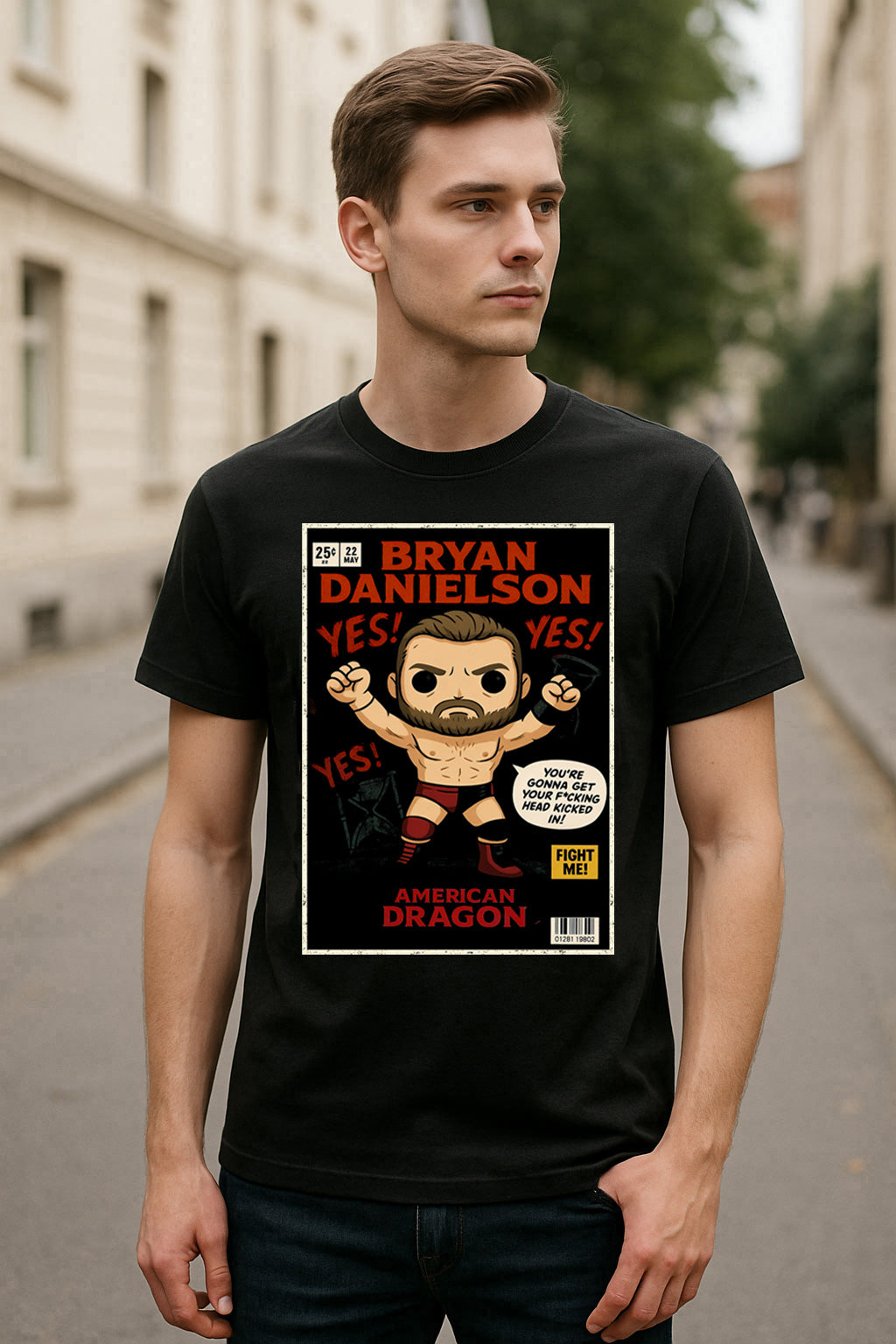Bryan Danielson American Dragon Retro Comic Unisex T-Shirt YES! Movement Tee