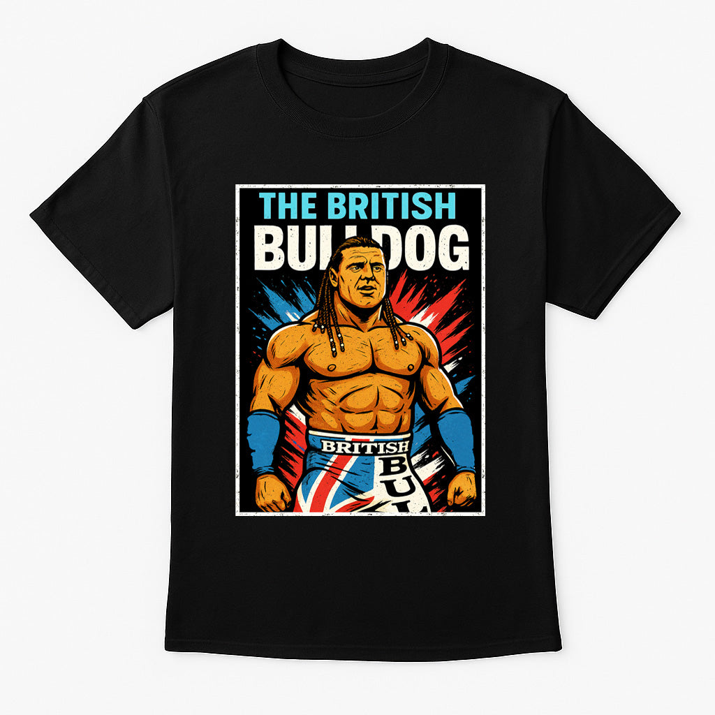 The British Bulldog Power & Pride Vintage WWF Wrestling Unisex T-Shirt