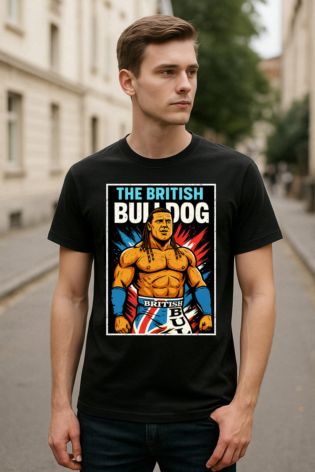 The British Bulldog Power & Pride Vintage WWF Wrestling Unisex T-Shirt