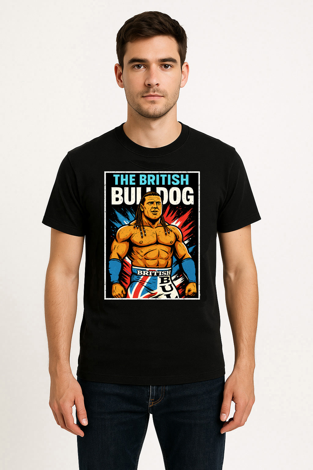 The British Bulldog Power & Pride Vintage WWF Wrestling Unisex T-Shirt